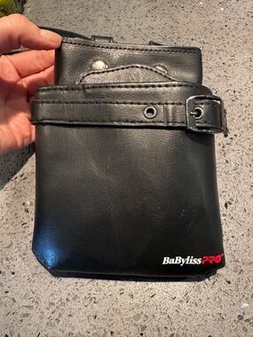 BaByliss Black Leather Tool Pouch for hair dressing